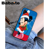 Babaite Mickey Minnie Mouse Christmas new Year Soft Silicone Phone Case Cover for iPhone X XS MAX 6 6S 7 7plus 8 8Plus 5 5S XR