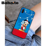 Babaite Mickey Minnie Mouse Christmas new Year Soft Silicone Phone Case Cover for iPhone X XS MAX 6 6S 7 7plus 8 8Plus 5 5S XR