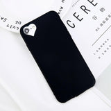 Lovebay Phone Case For iPhone 6 6s 7 8 Plus 5 5s SE Fashion Candy Solid Color Love Heart Soft Silicone For iPhone X Phone Case