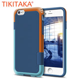 Hybrid PC & Silicone Shockproof Armor Case For iPhone X 8 7 6 6S Plus Cover Fashion Stitching Color Anti-Knonk Phone Cases Shell