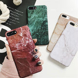Luxury Retro Marble Pattern Case For Samsung Galaxy S7 Edge S8 S9 Plus Note 8 Hard PC Back Cases For iPhone 5 5S 6S 7 8 Plus X