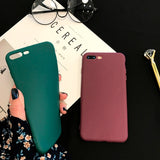 Soft Silicon Case For iPhone X 8 7 Plus 5 5s SE Cases For iPhone 6 6s 7 Case Candy Color Matte TPU Back Cover Coque Women Cases