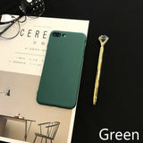 Soft Silicon Case For iPhone X 8 7 Plus 5 5s SE Cases For iPhone 6 6s 7 Case Candy Color Matte TPU Back Cover Coque Women Cases