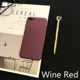 Soft Silicon Case For iPhone X 8 7 Plus 5 5s SE Cases For iPhone 6 6s 7 Case Candy Color Matte TPU Back Cover Coque Women Cases