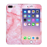 360 Degrees Flower Marble Stone Painted Full Protection Case For iPhone X Xs Max XR 8 7 6 6S Plus 5S SE Hard Plastic Phone Cover
