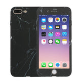 360 Degrees Flower Marble Stone Painted Full Protection Case For iPhone X Xs Max XR 8 7 6 6S Plus 5S SE Hard Plastic Phone Cover