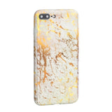 360 Degrees Flower Marble Stone Painted Full Protection Case For iPhone X Xs Max XR 8 7 6 6S Plus 5S SE Hard Plastic Phone Cover