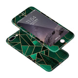 360 Degrees Flower Marble Stone Painted Full Protection Case For iPhone X Xs Max XR 8 7 6 6S Plus 5S SE Hard Plastic Phone Cover