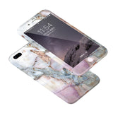 360 Degrees Flower Marble Stone Painted Full Protection Case For iPhone X Xs Max XR 8 7 6 6S Plus 5S SE Hard Plastic Phone Cover
