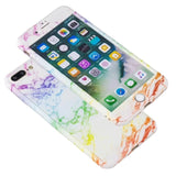 360 Degrees Flower Marble Stone Painted Full Protection Case For iPhone X Xs Max XR 8 7 6 6S Plus 5S SE Hard Plastic Phone Cover