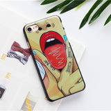 THREE-DIAO Hard PC Matte Case for iphone 4 4S 5 5S SE Fashion Sexy Girls Cover Matte Phone Cases for iPhone 7 6s 6 8 4.7 inch