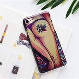 THREE-DIAO Hard PC Matte Case for iphone 4 4S 5 5S SE Fashion Sexy Girls Cover Matte Phone Cases for iPhone 7 6s 6 8 4.7 inch
