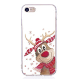 Soft TPU Silicone Phone Cases Coque Merry Christmas Santa Claus Happy New Year for iPhone 5 5S SE 6 6S 7 8 X Plus Coque Shell