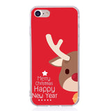 Soft TPU Silicone Phone Cases Coque Merry Christmas Santa Claus Happy New Year for iPhone 5 5S SE 6 6S 7 8 X Plus Coque Shell