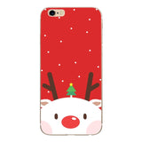Soft TPU Silicone Phone Cases Coque Merry Christmas Santa Claus Happy New Year for iPhone 5 5S SE 6 6S 7 8 X Plus Coque Shell