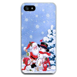 Soft TPU Silicone Phone Cases Coque Merry Christmas Santa Claus Happy New Year for iPhone 5 5S SE 6 6S 7 8 X Plus Coque Shell