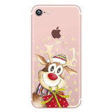 Soft TPU Silicone Phone Cases Coque Merry Christmas Santa Claus Happy New Year for iPhone 5 5S SE 6 6S 7 8 X Plus Coque Shell