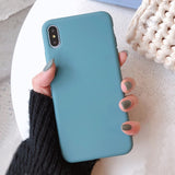 LACK Solid Color Silicone Couples Cases For iphone XR X XS Max 6 6S 7 8 Plus 11 11Pro Max Cute Candy Color Soft Simple Fashion Phone Case NEW