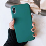 LACK Solid Color Silicone Couples Cases For iphone XR X XS Max 6 6S 7 8 Plus 11 11Pro Max Cute Candy Color Soft Simple Fashion Phone Case NEW