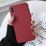 LACK Solid Color Silicone Couples Cases For iphone XR X XS Max 6 6S 7 8 Plus 11 11Pro Max Cute Candy Color Soft Simple Fashion Phone Case NEW