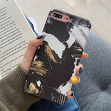 Fashion Gradient Marble Phone Case For iPhone 7 8 X XR XS Max Cases for iphone 6 6S 7 8 Plus Matte Hard PC Full Back Cover Coque