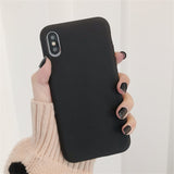 Silicone Case Solid Color Cute Plain Candy Cover Phone Case For iPhone 8 7 6 6s Plus 10 X XR XS MAX Back Protect Soft TPU Funda